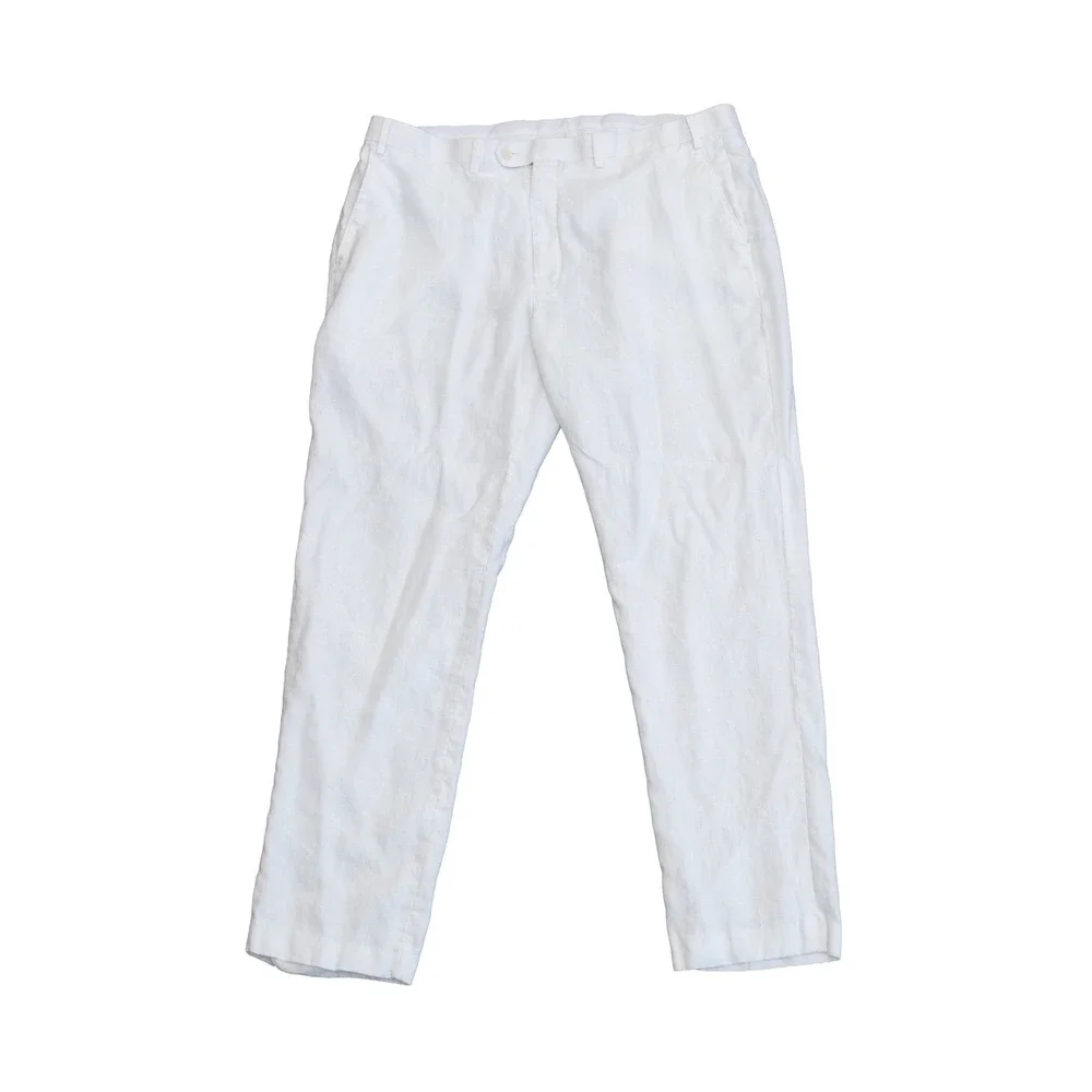 Lauren Ralph Lauren Mens White Linen Dress Pants Trousers 40W x 32L